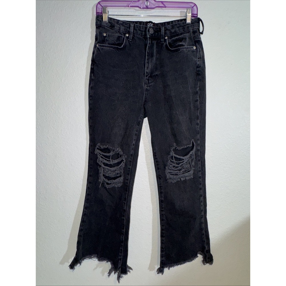 BDG Urban Outfitters Women's 27 Jeans Black High Rise Distressed‎ Goth